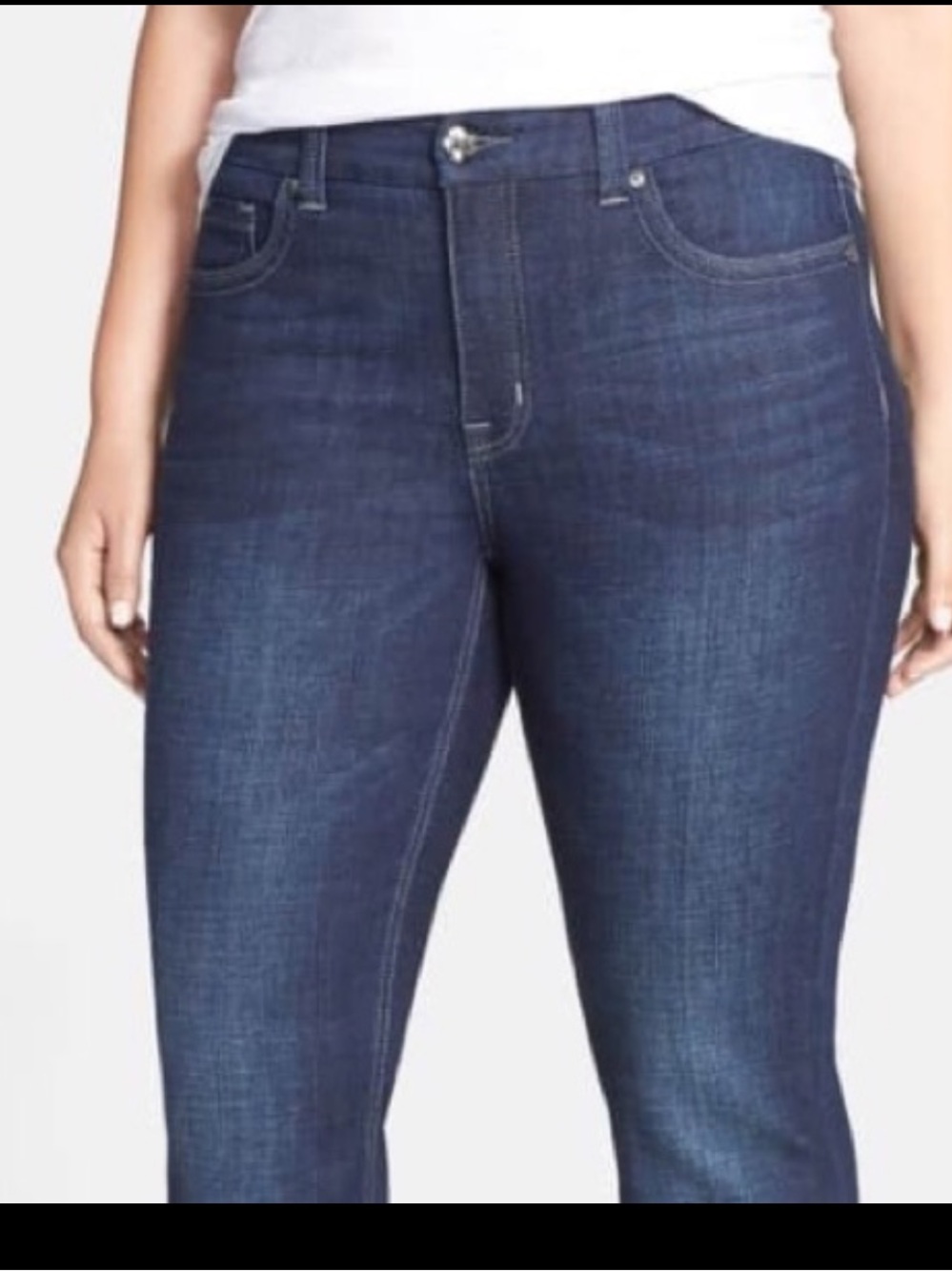 Melissa McCarthy Seven7 Dark Blue High-Rise Women’s Jeans